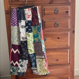 Kathmandu Imports Vibrant Patchwork Women’s Casual Pants NWT